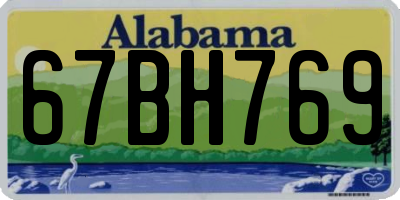 AL license plate 67BH769