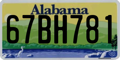 AL license plate 67BH781