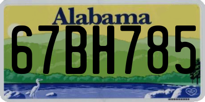 AL license plate 67BH785