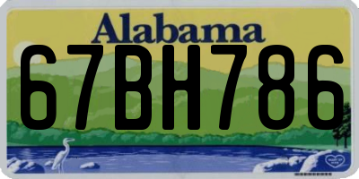 AL license plate 67BH786