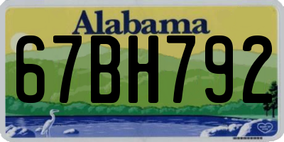 AL license plate 67BH792