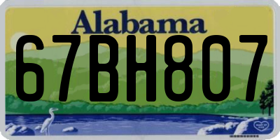 AL license plate 67BH807