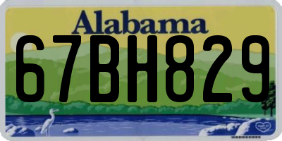 AL license plate 67BH829