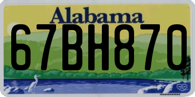 AL license plate 67BH870