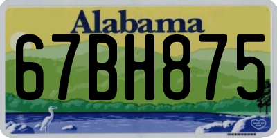 AL license plate 67BH875