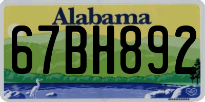 AL license plate 67BH892