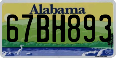 AL license plate 67BH893