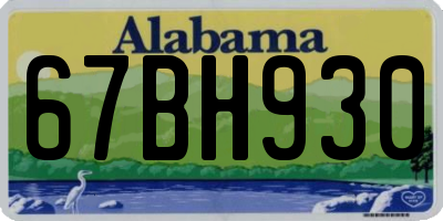 AL license plate 67BH930