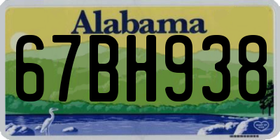 AL license plate 67BH938