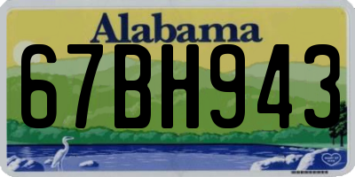 AL license plate 67BH943