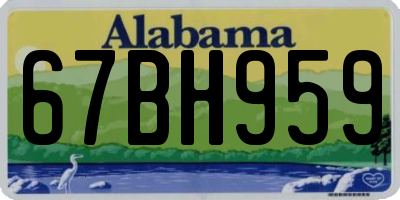 AL license plate 67BH959