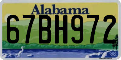 AL license plate 67BH972