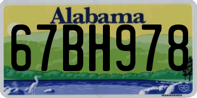 AL license plate 67BH978