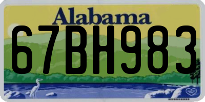 AL license plate 67BH983