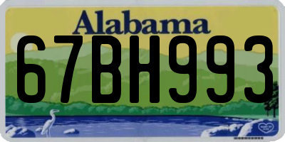 AL license plate 67BH993