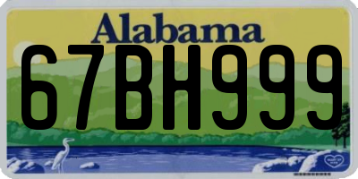 AL license plate 67BH999