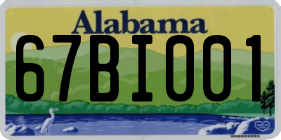 AL license plate 67BI001
