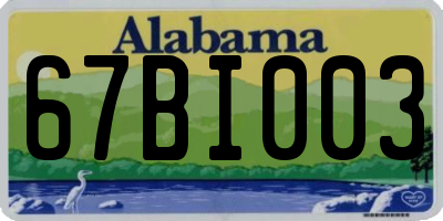 AL license plate 67BI003