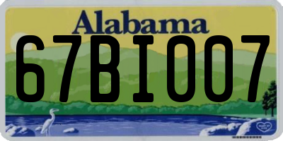 AL license plate 67BI007