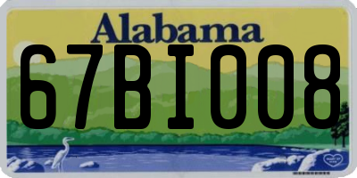 AL license plate 67BI008