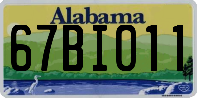 AL license plate 67BI011