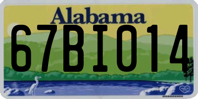 AL license plate 67BI014