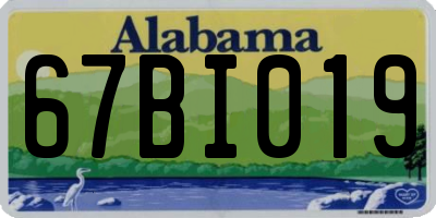 AL license plate 67BI019