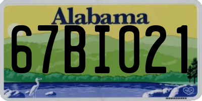 AL license plate 67BI021