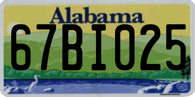 AL license plate 67BI025