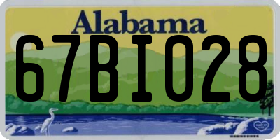 AL license plate 67BI028