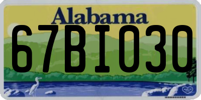 AL license plate 67BI030