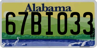 AL license plate 67BI033