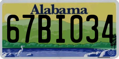 AL license plate 67BI034