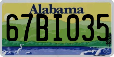 AL license plate 67BI035