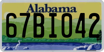 AL license plate 67BI042