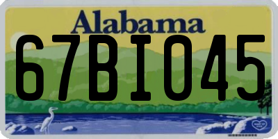 AL license plate 67BI045
