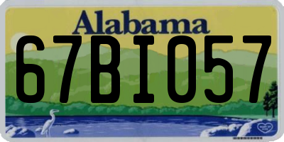 AL license plate 67BI057