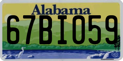 AL license plate 67BI059