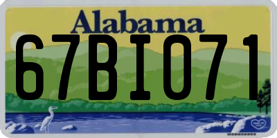 AL license plate 67BI071