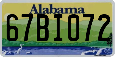 AL license plate 67BI072