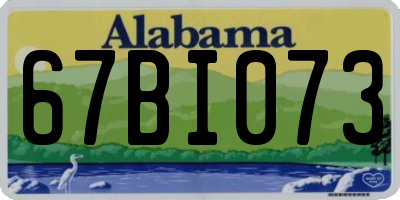 AL license plate 67BI073