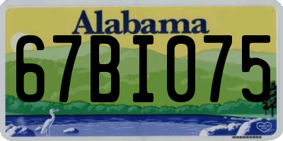 AL license plate 67BI075