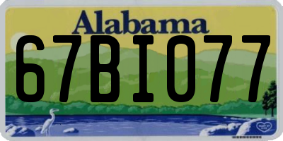 AL license plate 67BI077