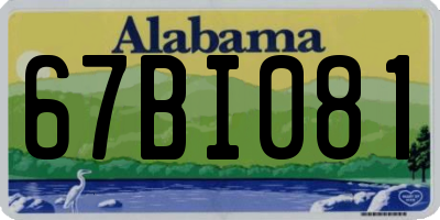 AL license plate 67BI081