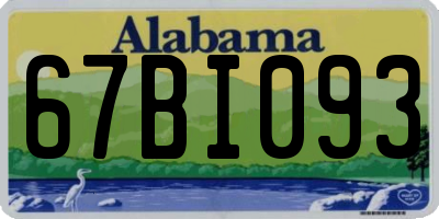 AL license plate 67BI093