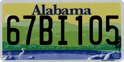 AL license plate 67BI105