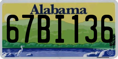 AL license plate 67BI136