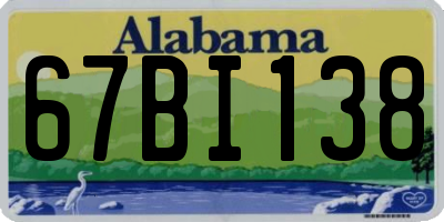AL license plate 67BI138