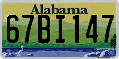 AL license plate 67BI147