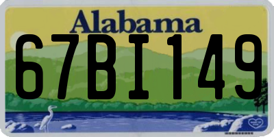 AL license plate 67BI149